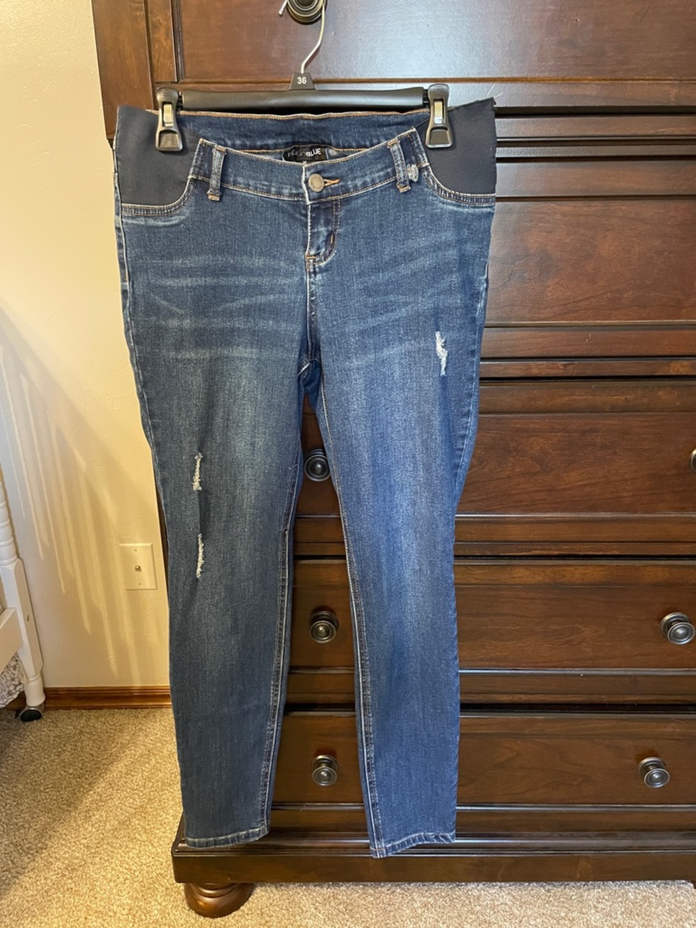 IndigoBlue Skinny Maternity Jeans with Stretch Waistband